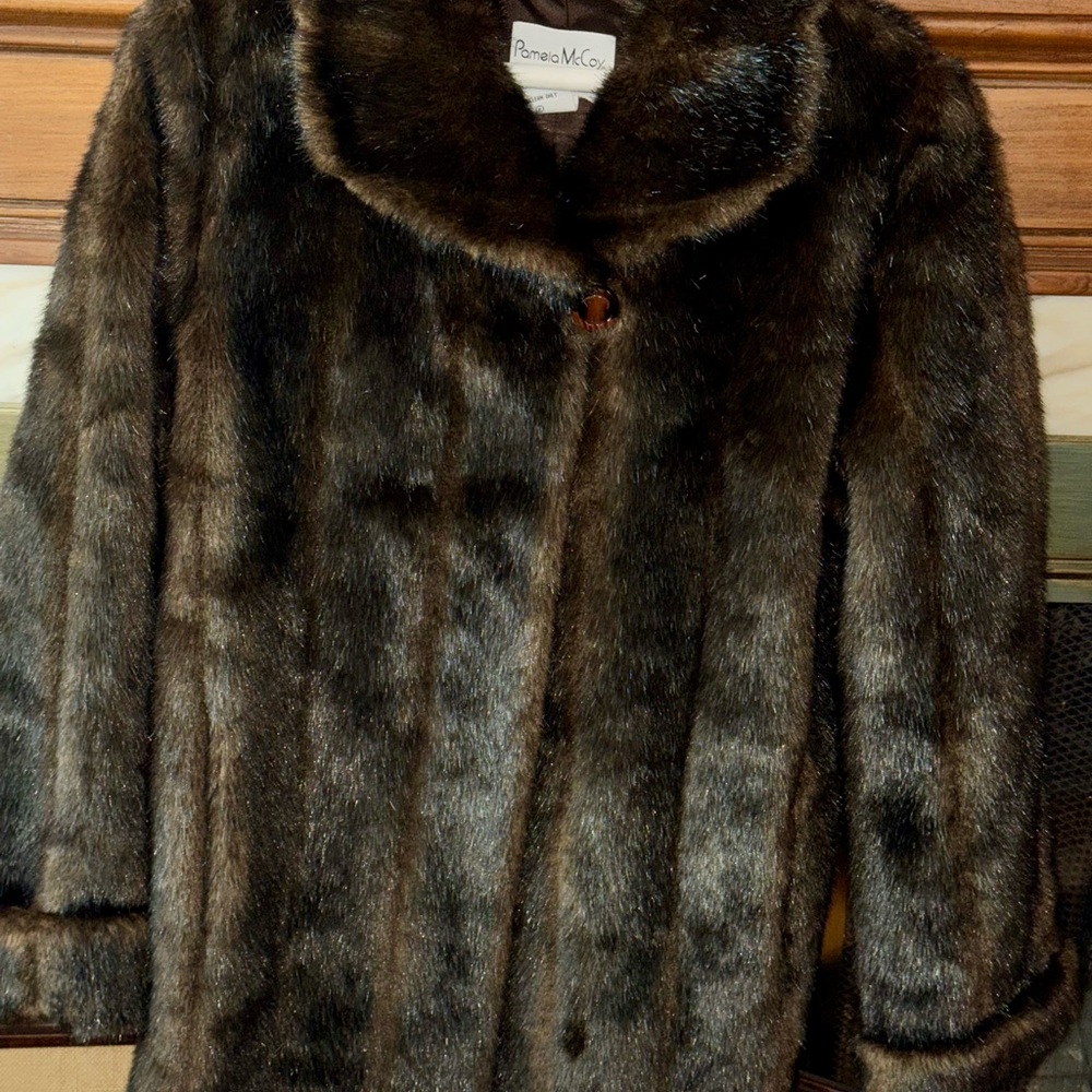 Pamela McCoy Dark Brown Teddy Jacket vintage